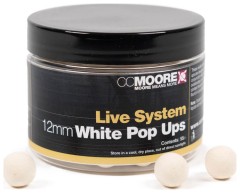 55ks - Plávajúce Boilie CCMoore Live System White Pop Ups 12mm