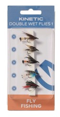 5kom - Mokre muhe Kinetic Wet Flies Dubble Hook 1