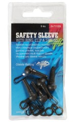 5kom - Montaža Giants Fishing Safety Sleeve with Ring, Clip a Swivel