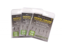 5kom - Udica Korum Hook Hairs With Quickstops Barbless s Očicom
