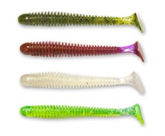 5ks - Gumová Nástraha Crazy Fish Vibro Worm Floating 8,5cm 3,25gr