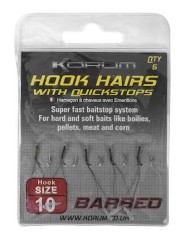 5ks - Háčik Korum Barbed Hook Hairs with Quickstop Veľkosť 16 5ks - Háčik Korum Barbed Hook Hairs with Quickstop Veľkosť 16