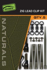 5ks - Sada na Montáž Fox Edges Naturals Zig Lead Clip Kit