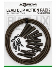 5ks - Sada Závěsek Korda Basix Lead Clip Action Pack