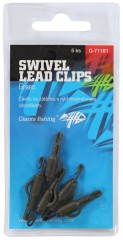 5ks - Závěs na Boční Olovo Giants Fishing Swivel Lead Clips Green 5ks - Závěs na Boční Olovo Giants Fishing Swivel Lead Clips Green