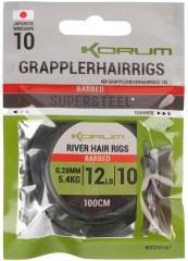 6ks - Hotové Návazce Korum River Grappler Hair Rigs 1m Barbed 6ks - Hotové Návazce Korum River Grappler Hair Rigs 1m Barbed