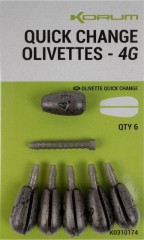 6ks - Zátěž Korum Quick Change Olivettes 6ks - Zátěž Korum Quick Change Olivettes