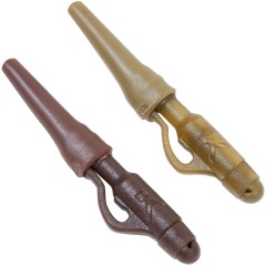 6ks - Závěska Korum Quick Change Lead Clip Hnědá Velikost Standard