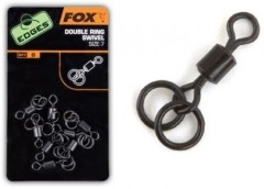 8 kom - Oblika Fox s dva prstena Double Ring Swivel Veličina 7