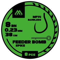 8kom - Gotovi Predvez Mikado FB Rig MF14 Feeder Bomb 38cm