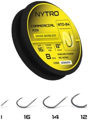 8kom - Gotovi Predvez Nytro NTO-B4 Barbless Commercial 20cm #16/0,11mm
