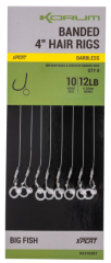 8kom - Gotovi Predvezi Korum Banded Hair Rigs 4 inch