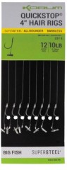 8kom - Gotovi Predvezi Korum Big Fish Quickstop Hair Rigs Barbless 38cm