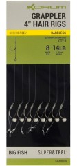 8kom - Gotovi Predvezi Korum Grappler Hair Rigs Barbless 10cm