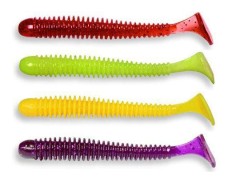 8kom - Gumena Mekoća Crazy Fish Vibro Worm 5cm 0,9gr