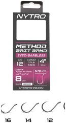 8kom - Predvez Nytro NTO-B2 Barbless Method Latex Bait Band Veličina 12