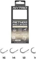 8kom - Predvez Nytro NTO-B3 Barbless Method 10cm Bait Spike #12/0,23mm