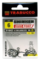 8ks - Háčky  s Očkem Trabucco Shinken Hooks S-75M BN