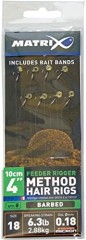 8ks - Hotový Návazec Matrix Feeder Riggers Hair Rigs 10cm 0,18mm/2,88kg 8ks - Hotový Návazec Matrix Feeder Riggers Hair Rigs 10cm 0,18mm/2,88kg