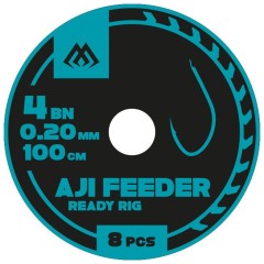 8ks - Hotový Návazec Mikado Aji Feeder 100cm 0,18mm Vel. 6 BN