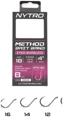 8ks - Hotový Návazec Nytro NTO-B2 Barbless Method Latex Bait Band #18 0,15mm 10cm
