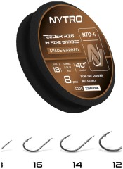 8ks - Hotový Návazec Nytro NTO4 Fine Feeder 100cm Velikost 18 0,11mm
