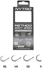 8ks - Návazec Nytro NTO-B3 Barbless Method 4/10cm Latex Bait Band #16/0,19mm/6,2lb