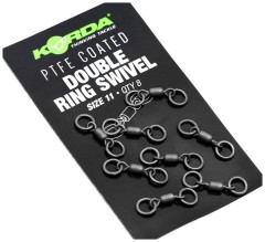 8ks - Obratlík s Dvojitým Kroužkem Korda PTFE Double Ring Swivel Velikost 11