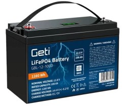 Baterie Geti LiFePO4 12,8V 100AH GBL-12-100D Displej