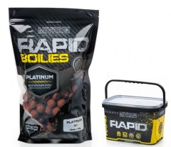 Boilie Mivardi Rapid Champion Platinum B17 3,3kg + Kbelík na Krmení Rapid Box