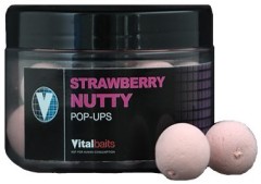 Boilie Vitalbaits Pop-Up Jagoda Nuttsy Isprana Ružičasta