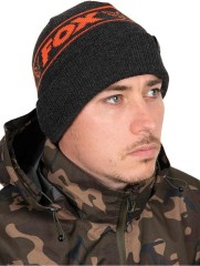 Čepice Fox Collection Beanie Black & Orange Čepice Fox Collection Beanie Black & Orange