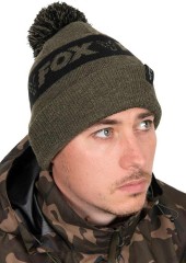 Čepice Fox Collection Bobbles Green & Black