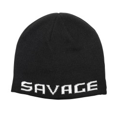 Čepice Savage Gear Logo Beanie Rock Black/White