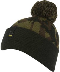 Čiapka Avid Carp Black and Camo Bobble Hat