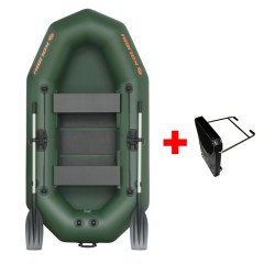 Čln Kolibri K-250 T Profi Lamelová Podlaha Zelený + Držiak Motora