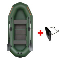 Člun Kolibri K-290 T Profi Lamelová Podlaha Zelený + Držák Motoru