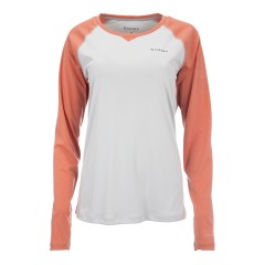 Damska majica Simms Sflex Crewneck Sterling Salmon Heather