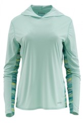 Damska majica Simms Wms SolarFlex Hoody - Print Wintergreen