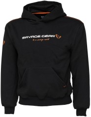 Dječja Majica Savage Gear Junior Logo Hoodie Crna Tinta