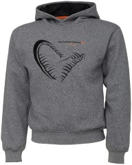 Dječja Mikina Savage Gear Junior Jaw Hoodie Siva Melanja