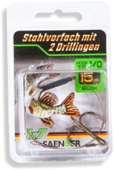 Gotova udica Saenger krimpani kabel s trostrukim udicama veličine 1/0 60cm/15kg