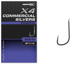 Háček Matrix X4 Commercial Silvers Barbless Háček Matrix X4 Commercial Silvers Barbless