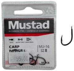 Háček Mustad Carp Power 10ks Velikost 8