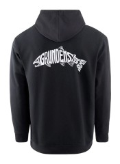 Hoodica Grundéns Eat Your Words DWR HD Hoodie Black Salmon Graphic