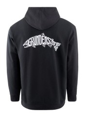 Hoodica Grundéns Eat Your Words DWR HD Hoodie Black Salmon Graphic