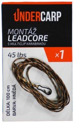 Hotovi Navozač UnderCarp Montaža leadcore s multiclip karabinom 45 lbs / 100 cm smeđa