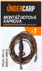 Hotový Kaprový Náväzec UnderCarp s Bezpečnostným Záveskom na Olovo 100cm 45lb Hnedá Hotový Kaprový Náväzec UnderCarp s Bezpečnostným Záveskom na Olovo 100cm 45lb Hnedá