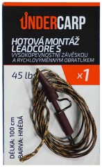 Hotový Návazec UnderCarp Hotová montáž leadcore s vysokopevnostní závěskou a rychlovýměnný