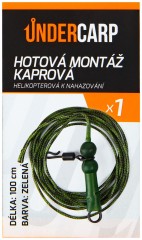 Hotový Návazec UnderCarp Kaprová helikoptérová montáž k nahazování Zelená 45lb/100cm